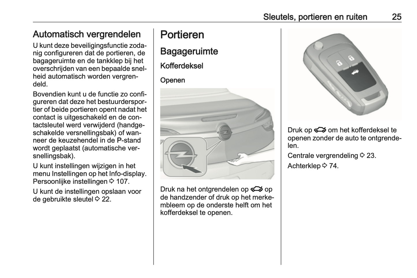 2016 Opel Cascada Owner's Manual | Dutch