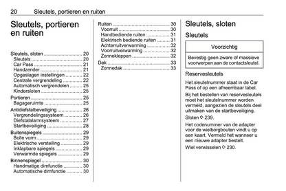 2016-2017 Opel Corsa Owner's Manual | Dutch