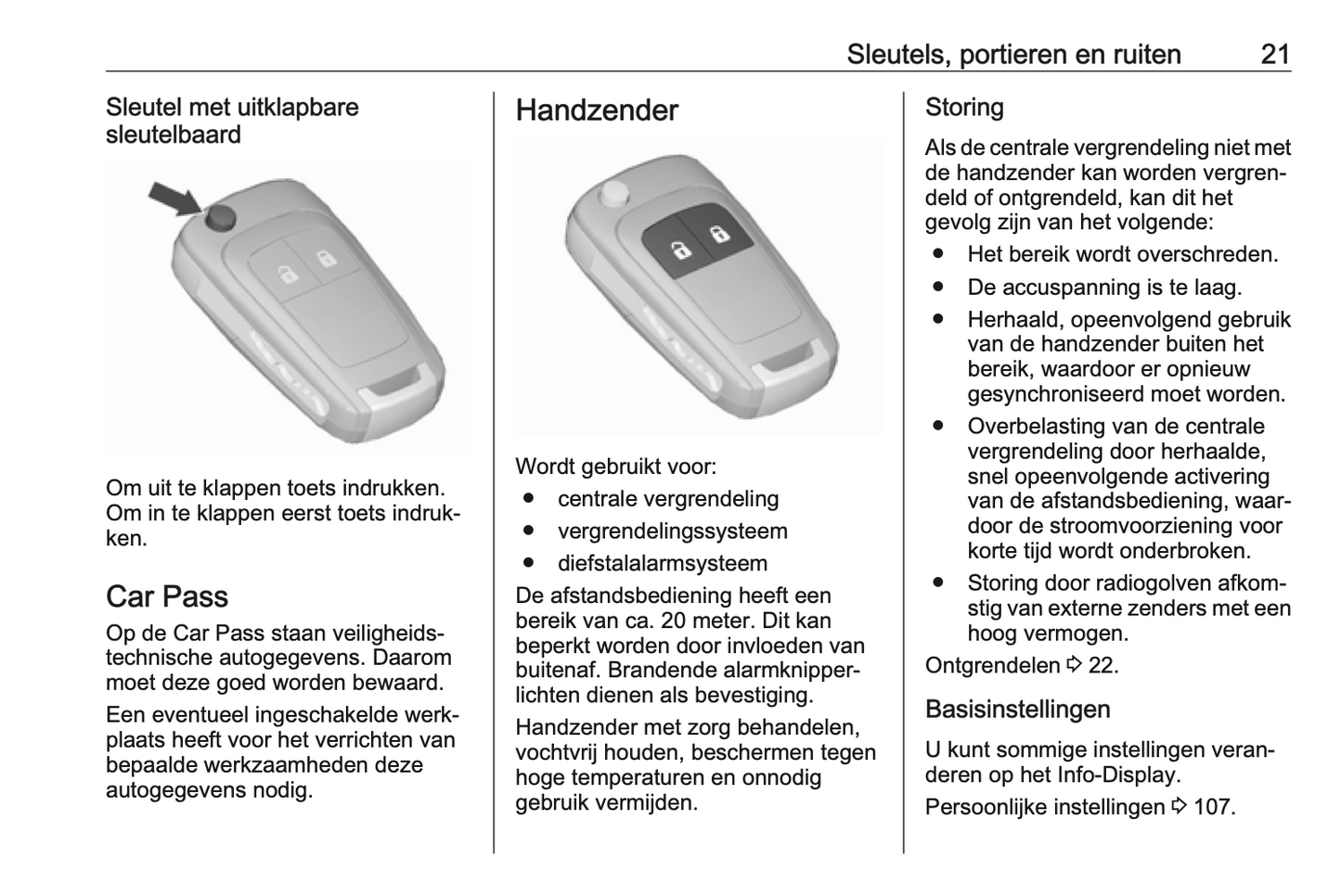 2016-2017 Opel Corsa Owner's Manual | Dutch