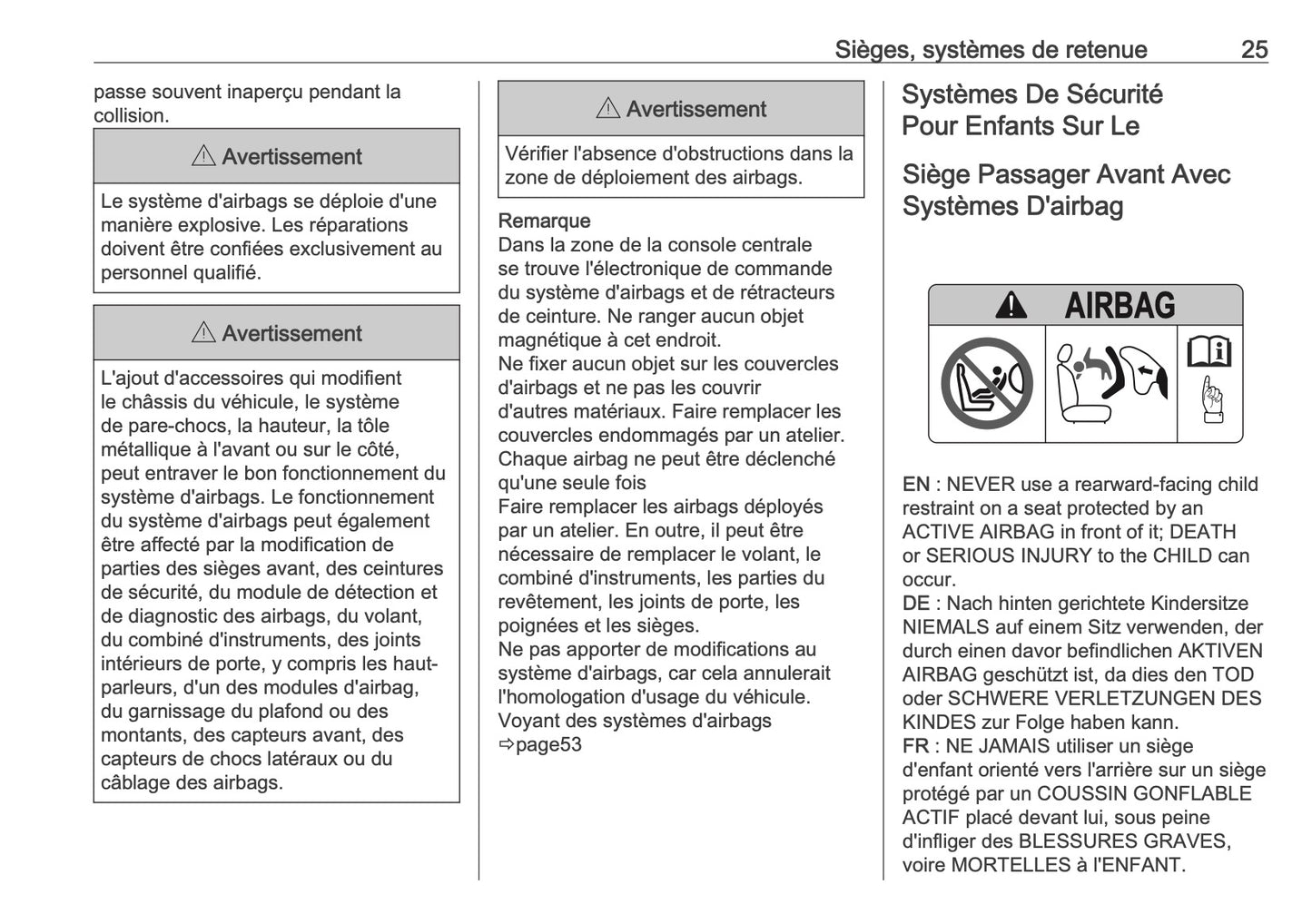 2025-2026 Opel Frontera Manuel du propriétaire | Français