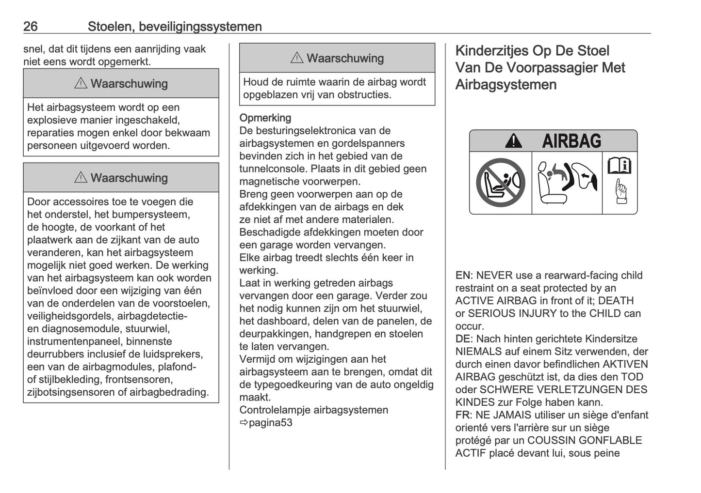 2025-2026 Opel Frontera Owner's Manual | Dutch