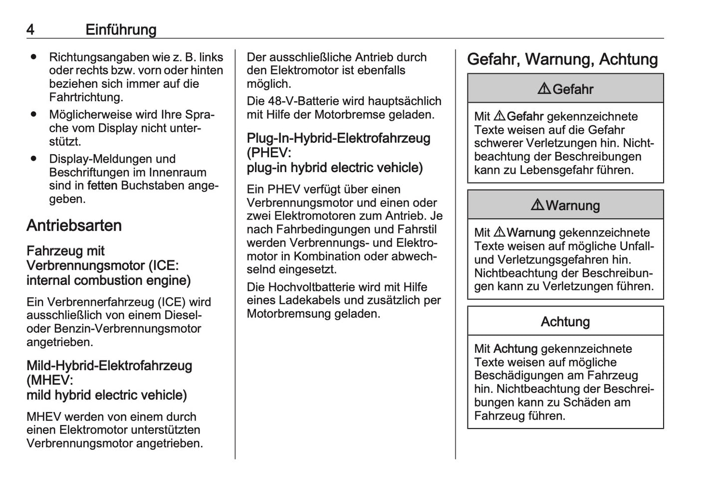 2023-2024 Opel Grandland Owner's Manual | German