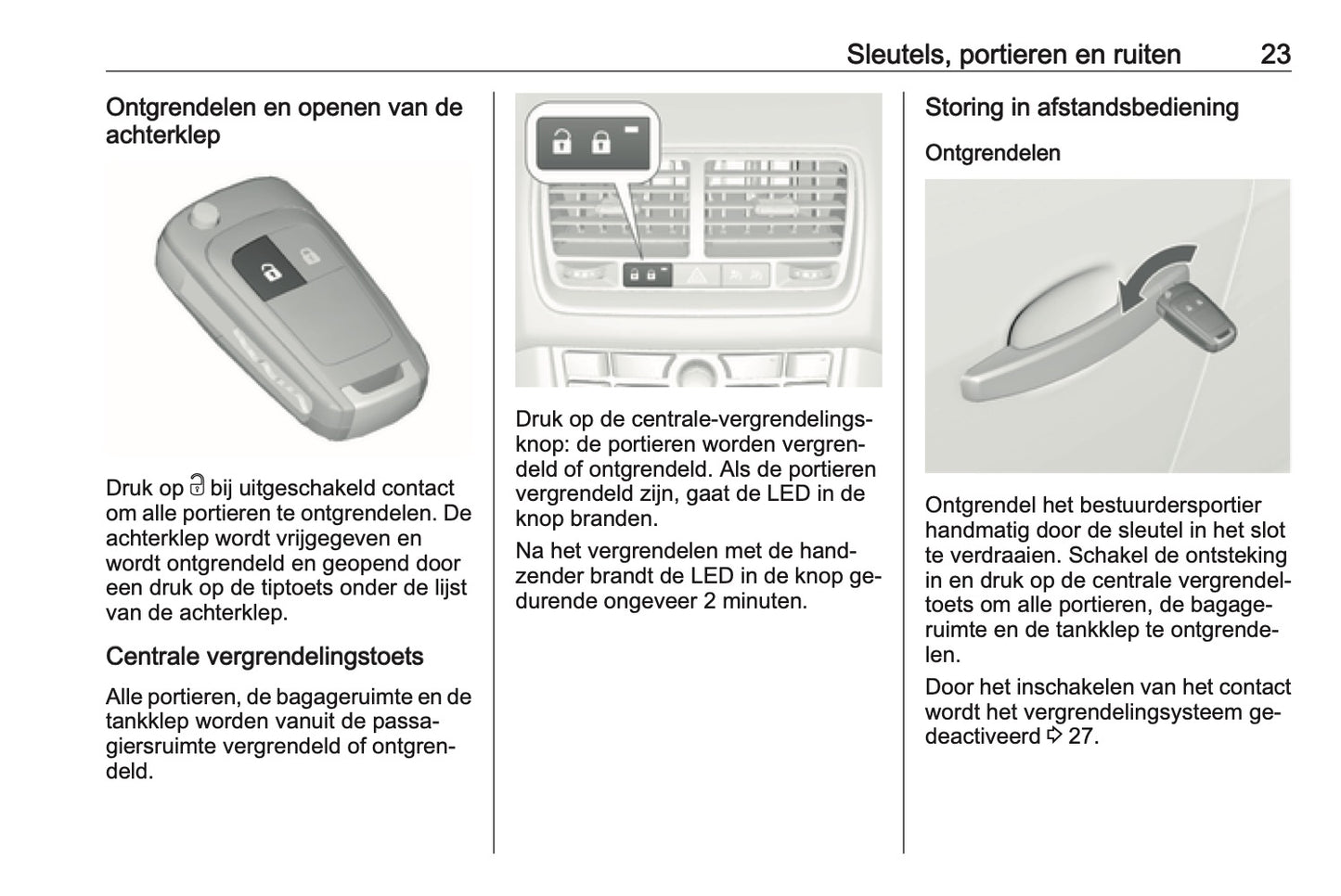 2016-2017 Opel Meriva Owner's Manual | Dutch