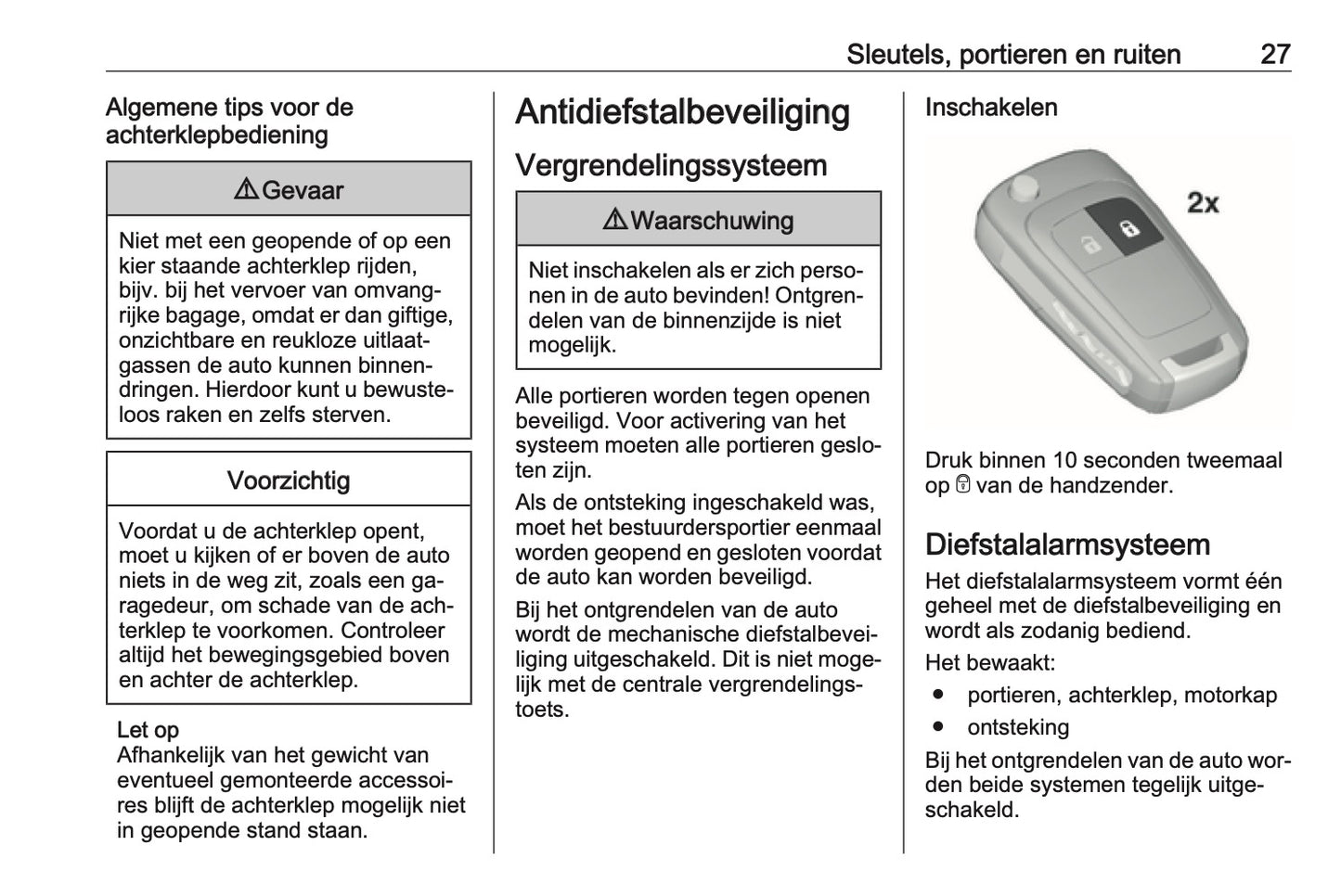 2016-2017 Opel Meriva Owner's Manual | Dutch