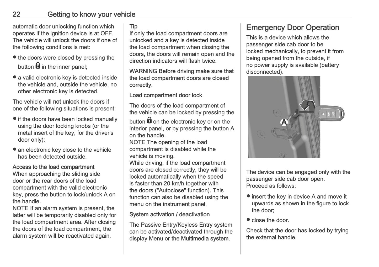 2026 Opel Movano Owner's Manual | English