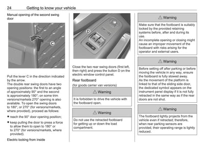 2026 Opel Movano Owner's Manual | English