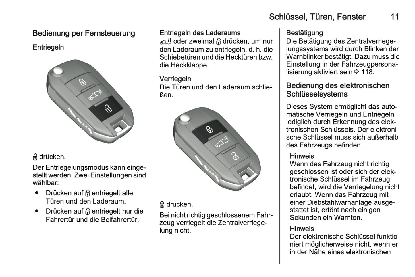 2024-2025 Opel Vivaro Owner's Manual | German