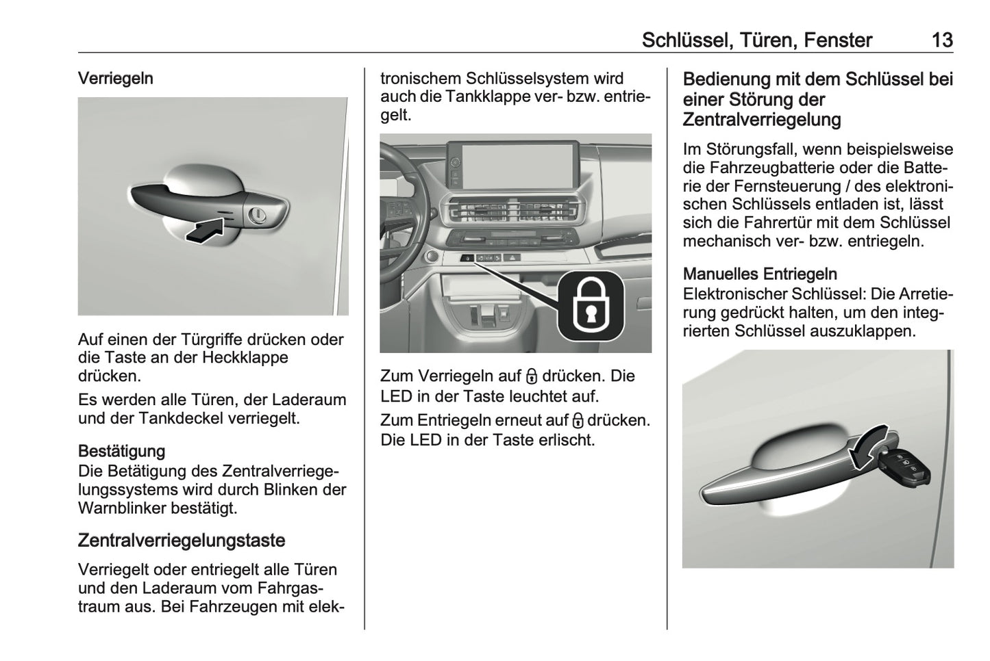 2024-2025 Opel Vivaro Owner's Manual | German