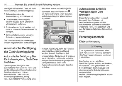 2025-2026 Opel Vivaro Owner's Manual | German