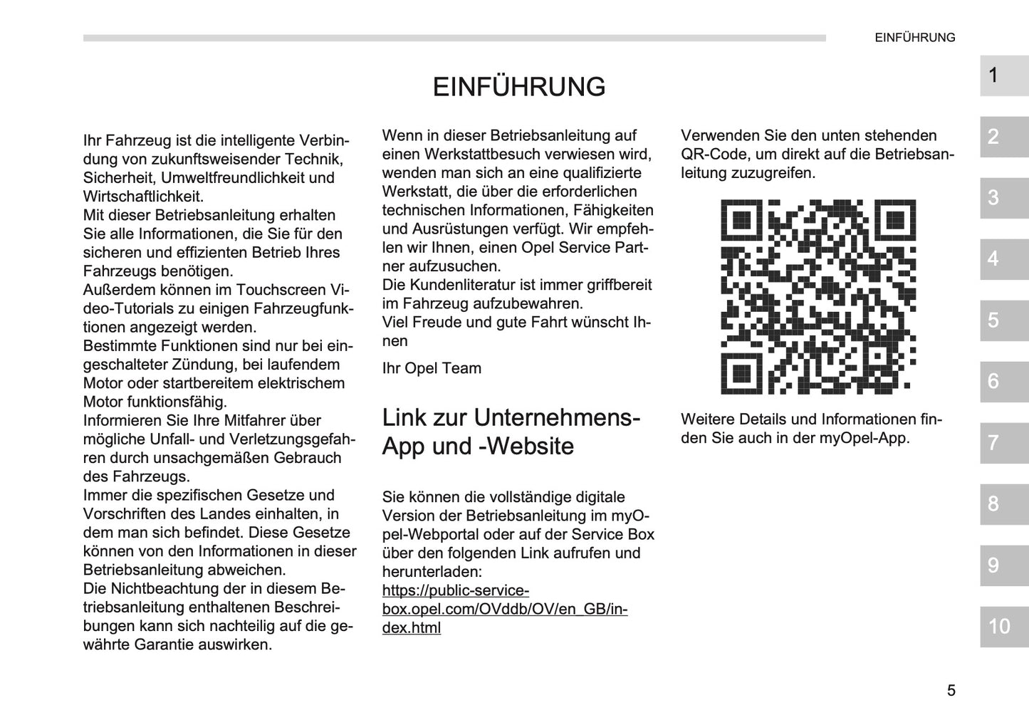 2026 Opel Vivaro Owner's Manual | German