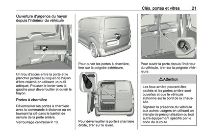 2023-2024 Opel Vivaro Manuel du propriétaire | Français