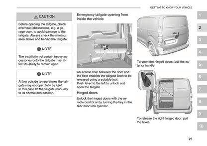 2026 Opel Vivaro Owner's Manual | English