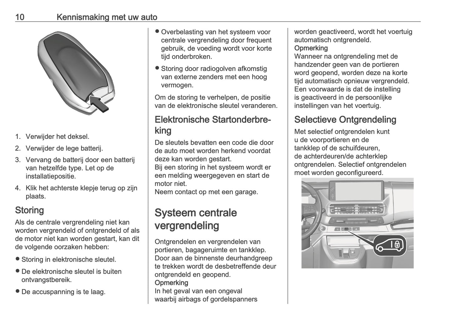 2025-2026 Opel Vivaro Owner's Manual | Dutch