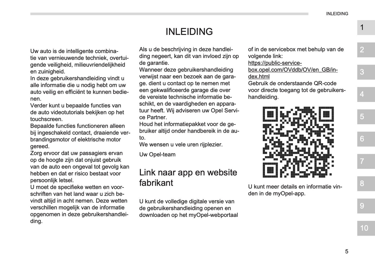 2026 Opel Vivaro Owner's Manual | Dutch
