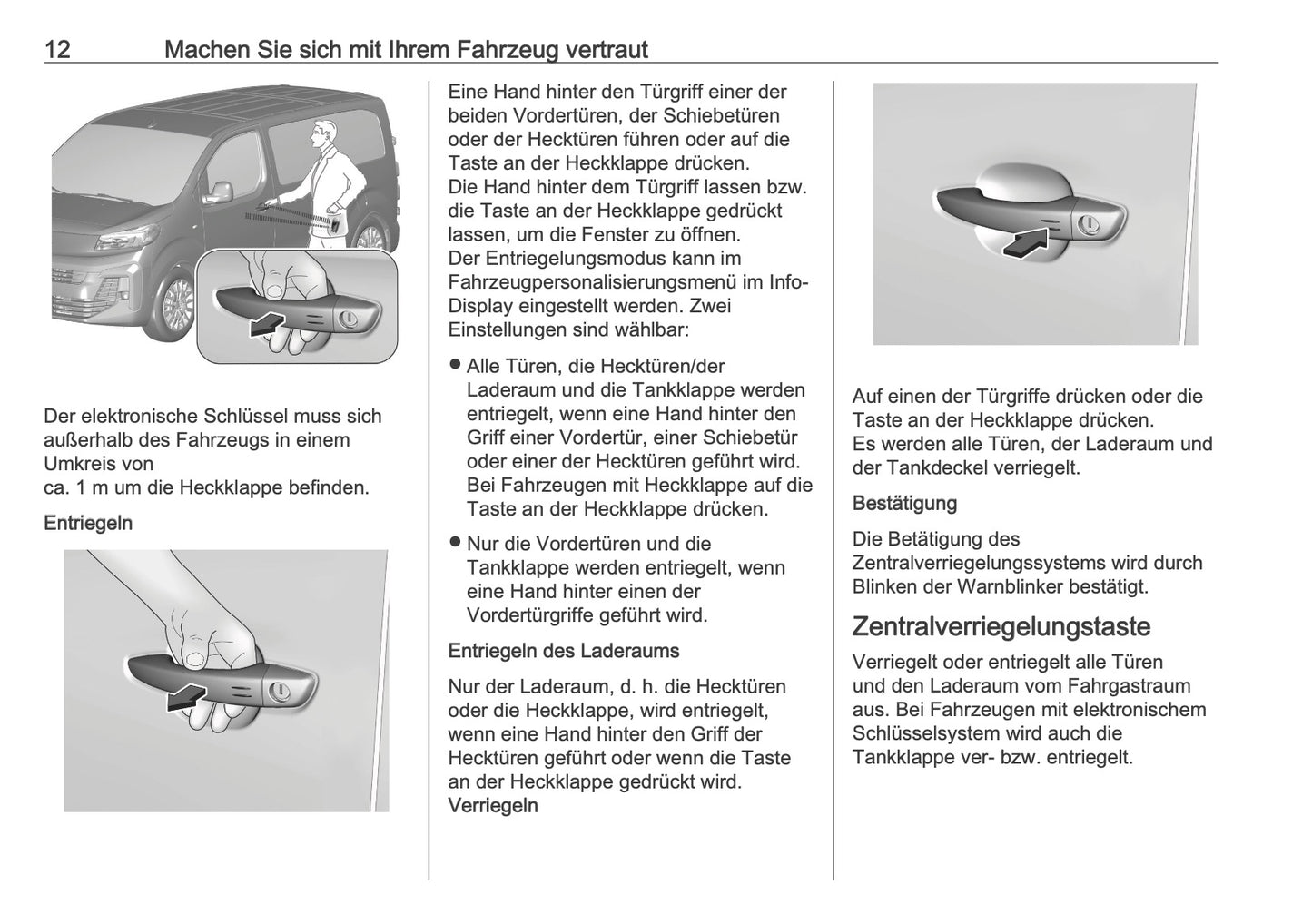 2025-2026 Opel Zafira Life Owner's Manual | German