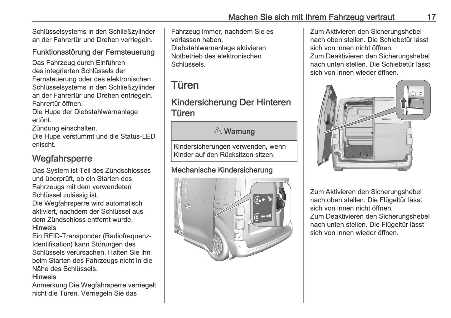 2025-2026 Opel Zafira Life Owner's Manual | German