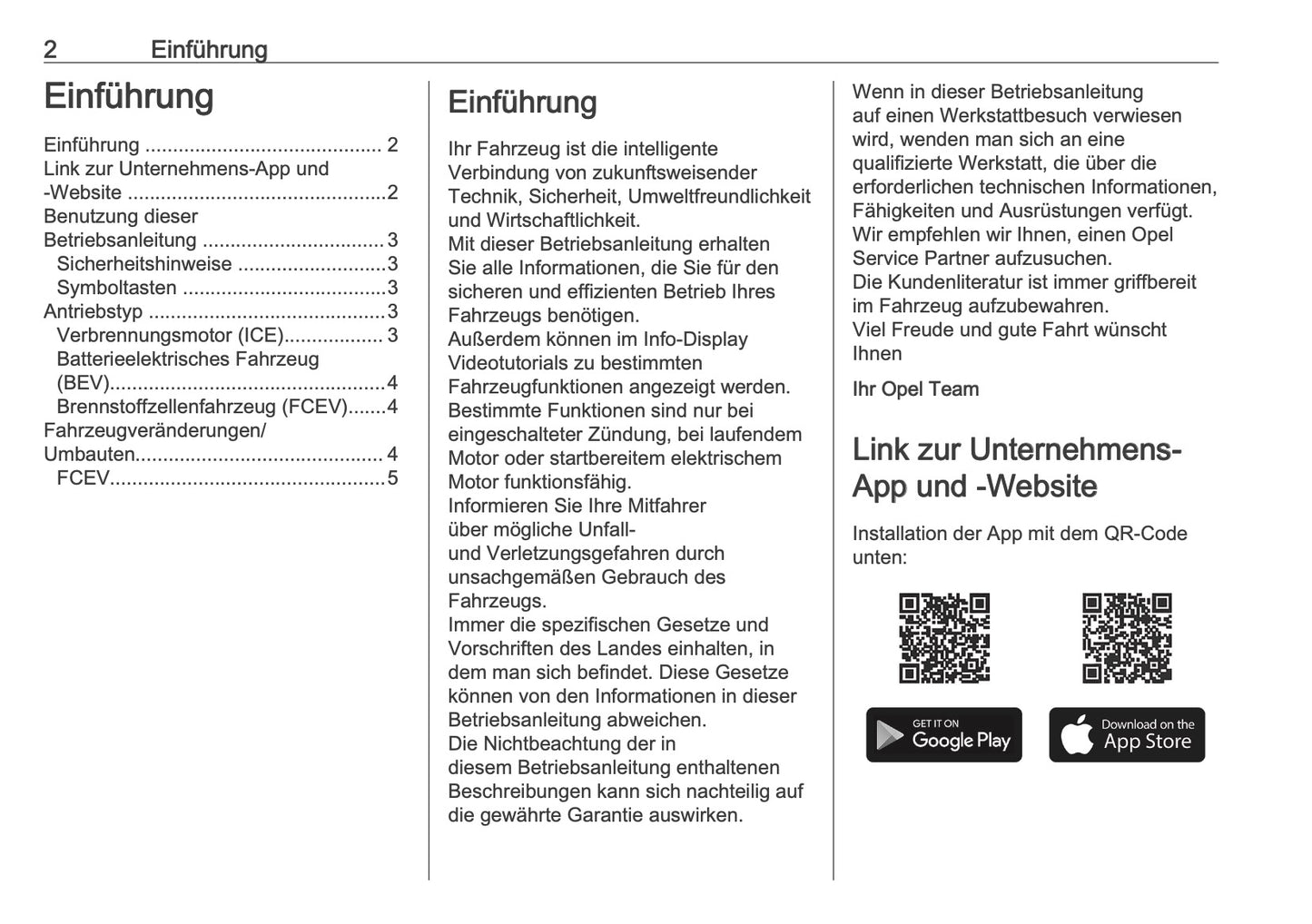 2025-2026 Opel Zafira Life Owner's Manual | German