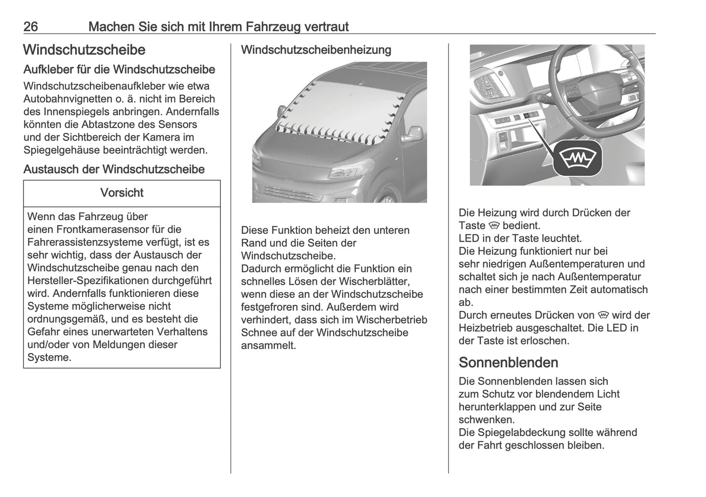 2025-2026 Opel Zafira Life Owner's Manual | German