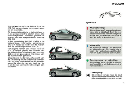 2011-2013 Peugeot 207 CC Owner's Manual | Dutch