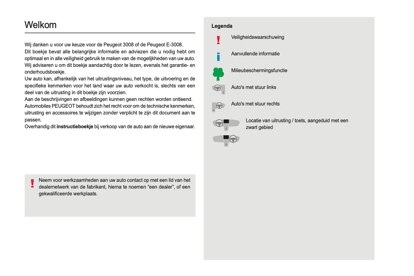 2024 Peugeot 3008/e-3008 Owner's Manual | Dutch