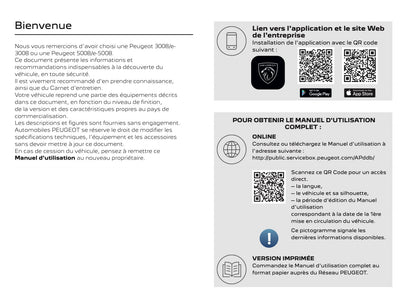 2025-2026 Peugeot 3008/5008 Manuel du propriétaire | Français