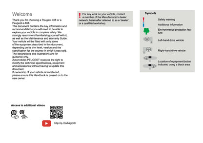2024-2026 Peugeot 408/e-408 Owner's Manual | English