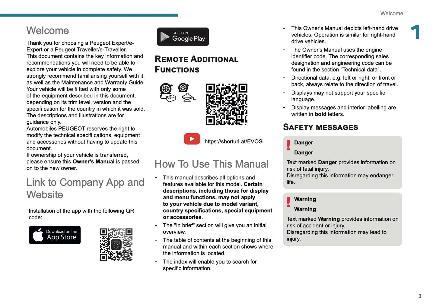 2025 Peugeot Expert/Traveller Owner's Manual | English