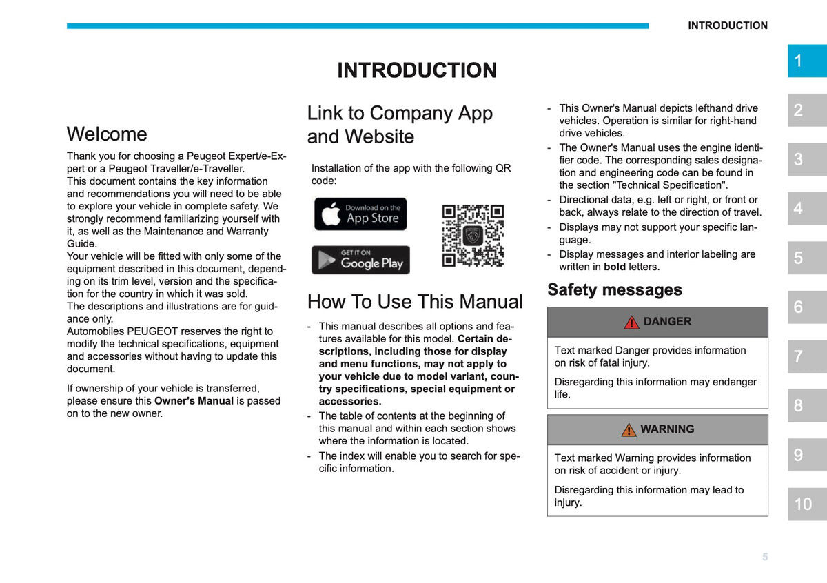 2026 Peugeot Expert/Traveller Owner's Manual | English