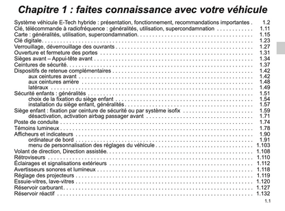 2023-2024 Renault Clio Owner's Manual | French