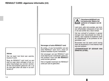 2015-2016 Renault Clio Owner's Manual | Dutch
