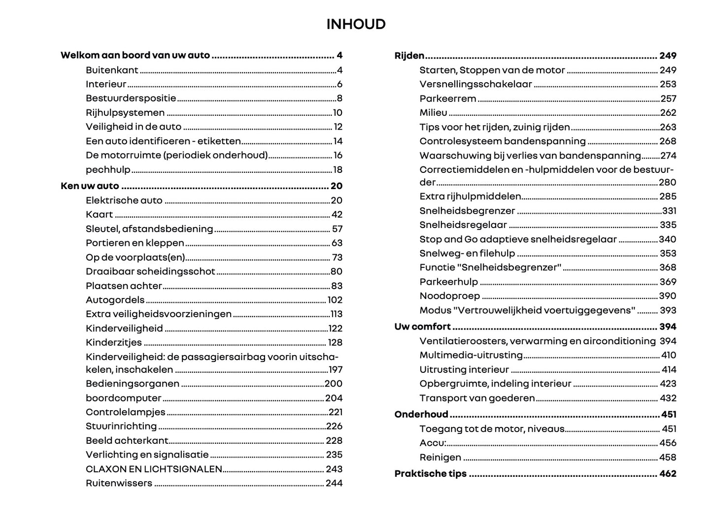 2026 Renault Kangoo E-Tech Electric Owner's Manual | Dutch