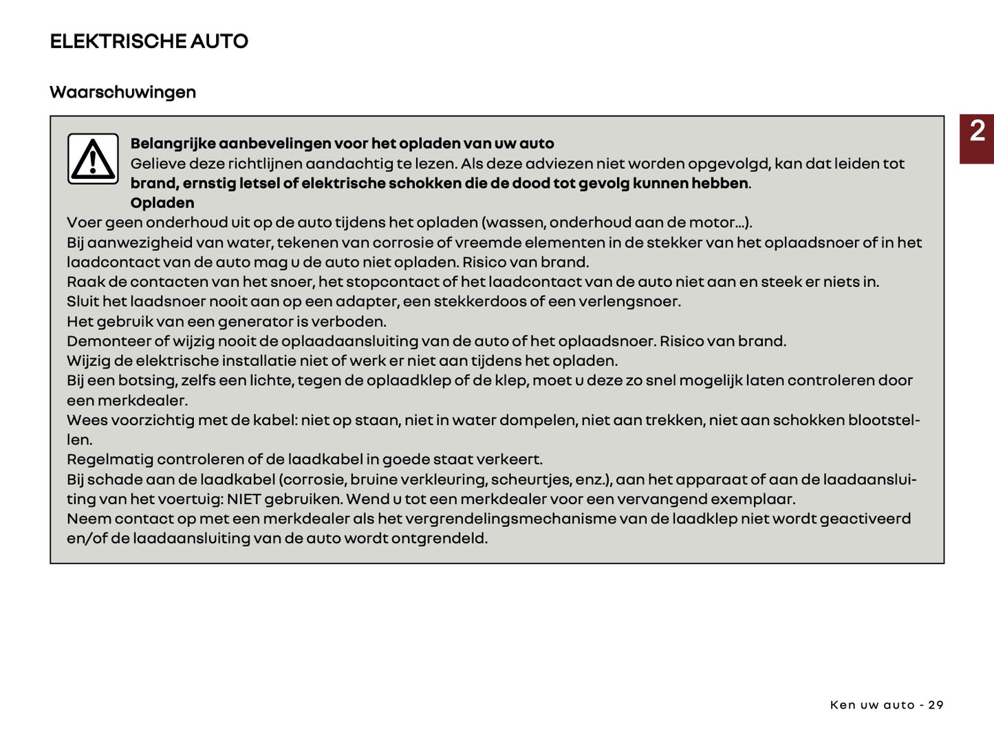 2026 Renault Kangoo E-Tech Electric Owner's Manual | Dutch