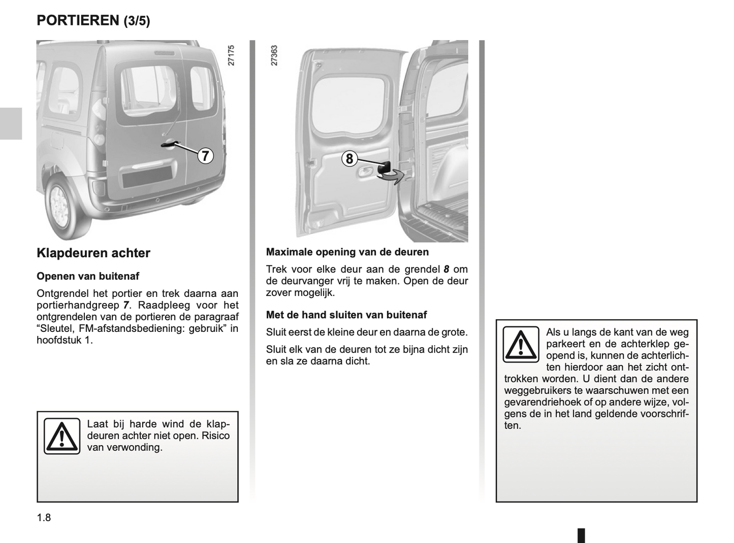 2012-2013 Renault Kangoo Owner's Manual | Dutch