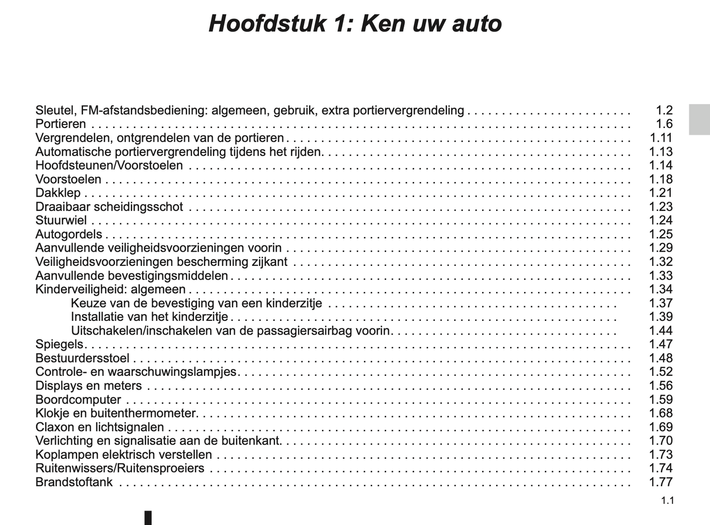 2012-2013 Renault Kangoo Owner's Manual | Dutch