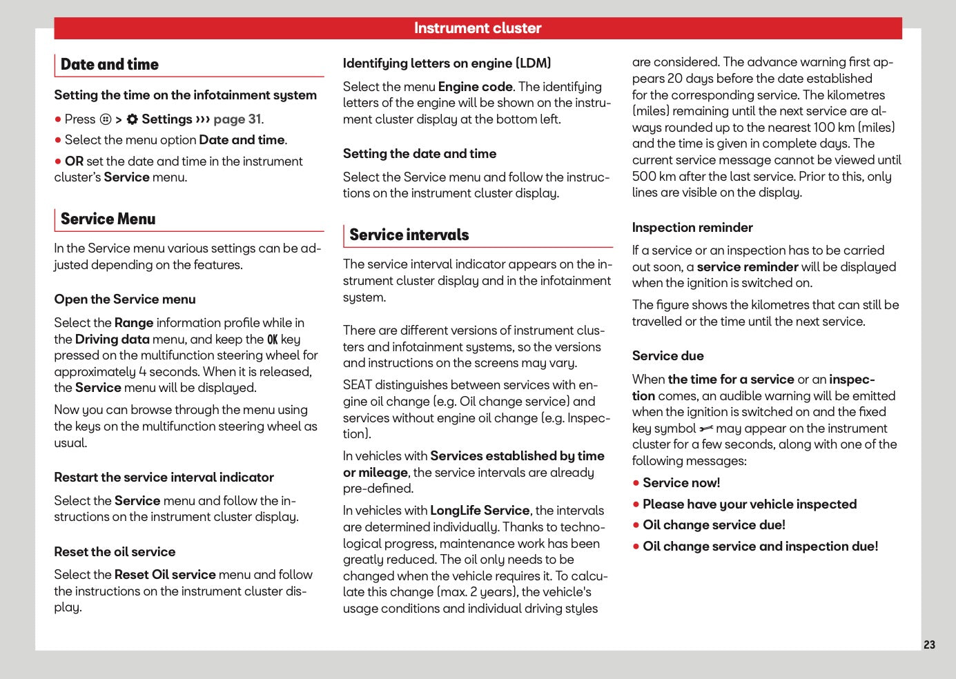 2026 Seat Arona Owner's Manual | English