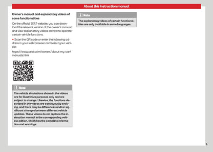 2026 Seat Arona Owner's Manual | English