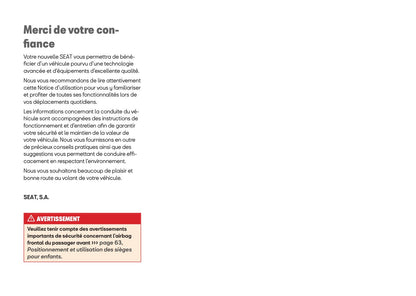 2026 Seat Ateca Manuel du propriétaire | Français