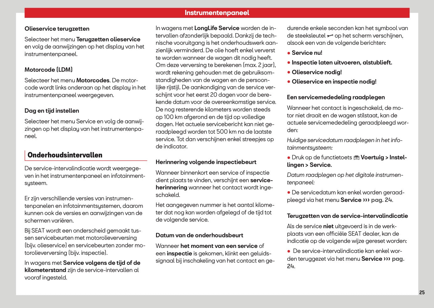 2026 Seat Ibiza Owner's Manual | Dutch