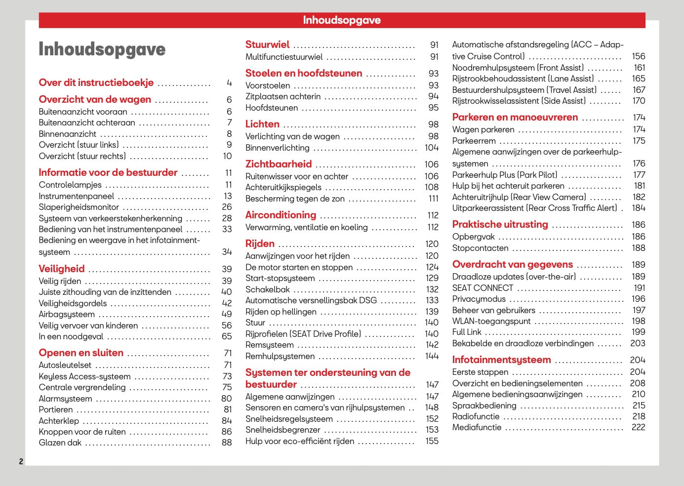2026 Seat Ibiza Owner's Manual | Dutch