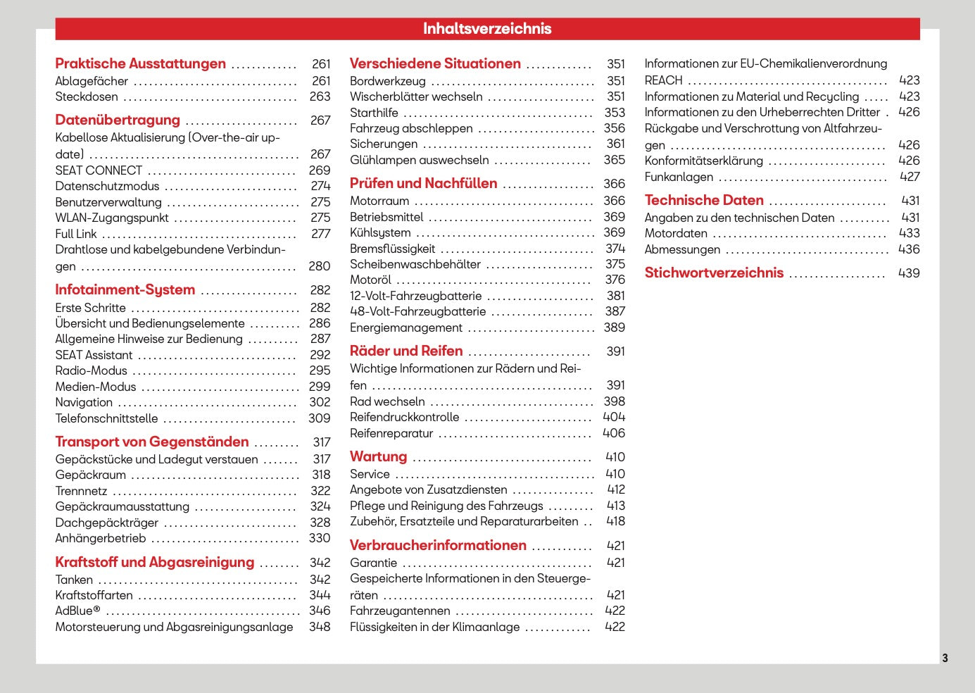 2026 Seat Leon/Leon Sportstourer Bedienungsanleitung | Deutsch