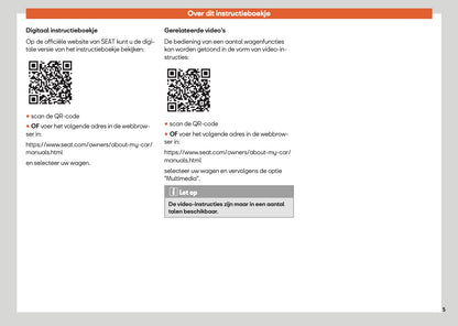 2025 Seat Leon/Leon Sportstourer Owner's Manual | Dutch