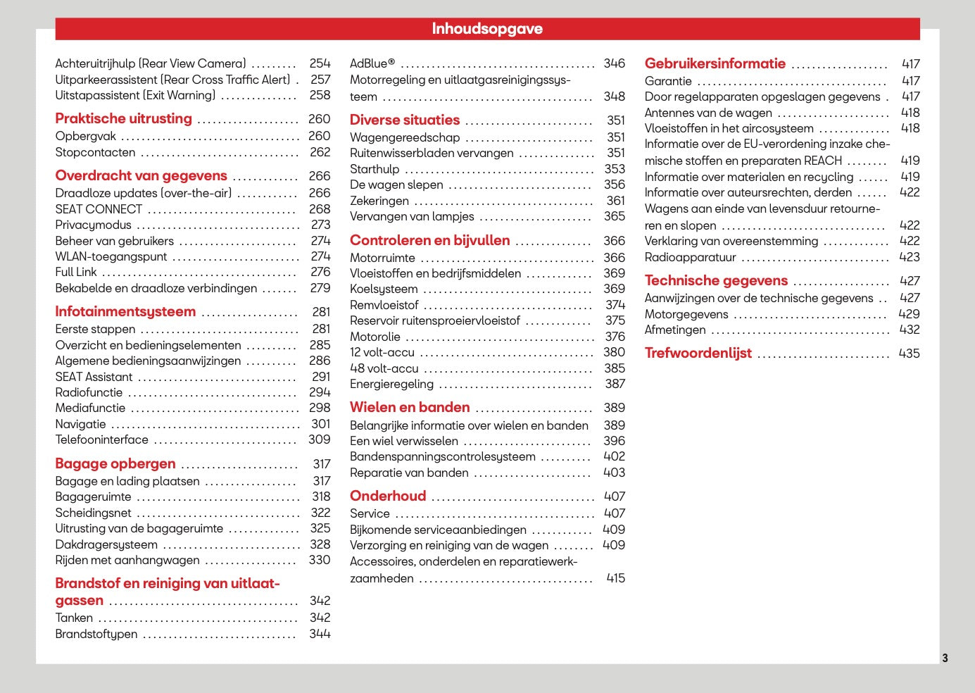 2026 Seat Leon/Leon Sportstourer Owner's Manual | Dutch