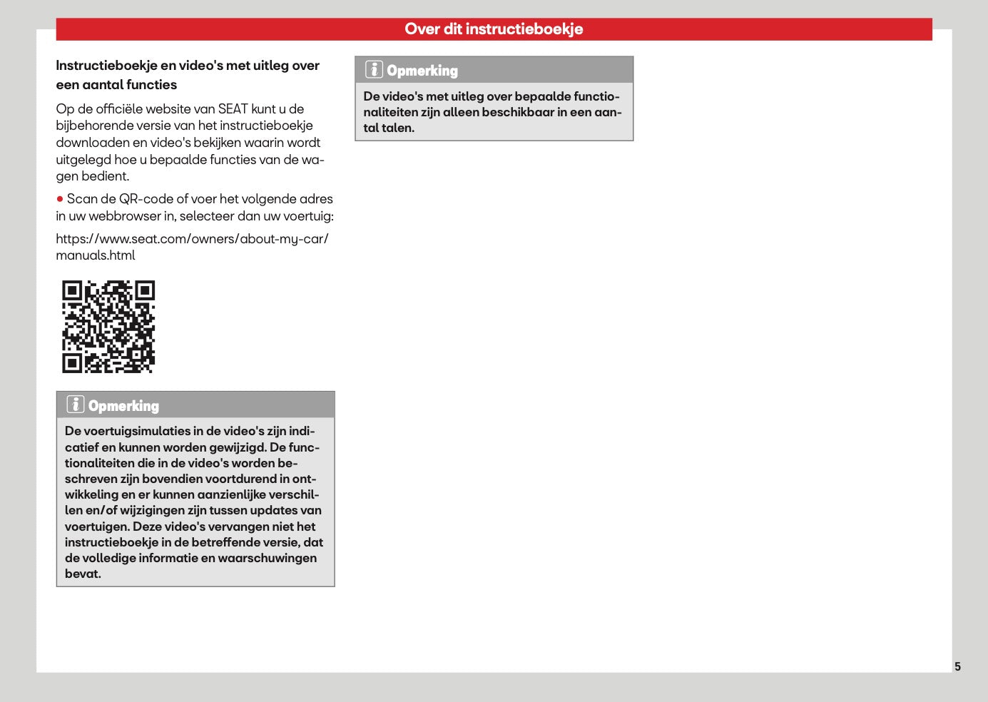 2026 Seat Leon/Leon Sportstourer Owner's Manual | Dutch