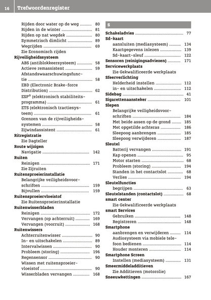 2018-2019 Smart ForTwo Owner's Manual | Dutch