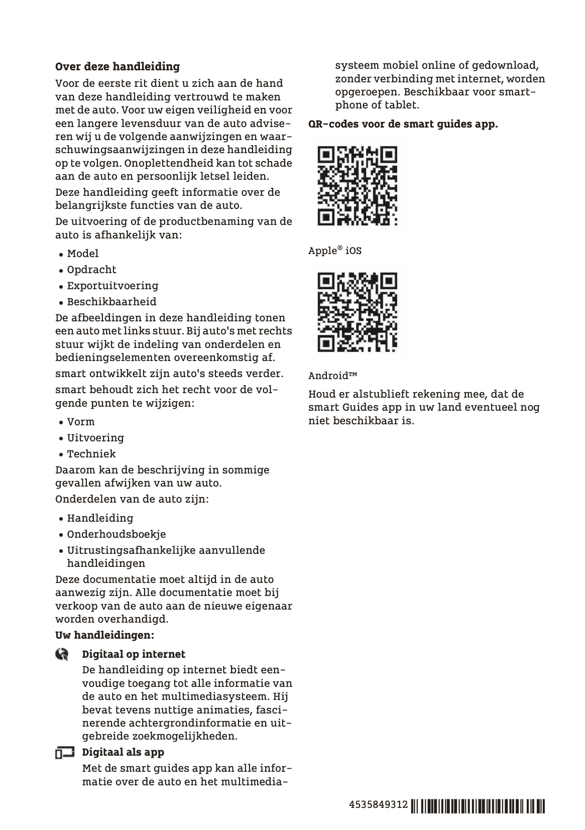 2018-2019 Smart ForTwo Gebruikershandleiding | Nederlands