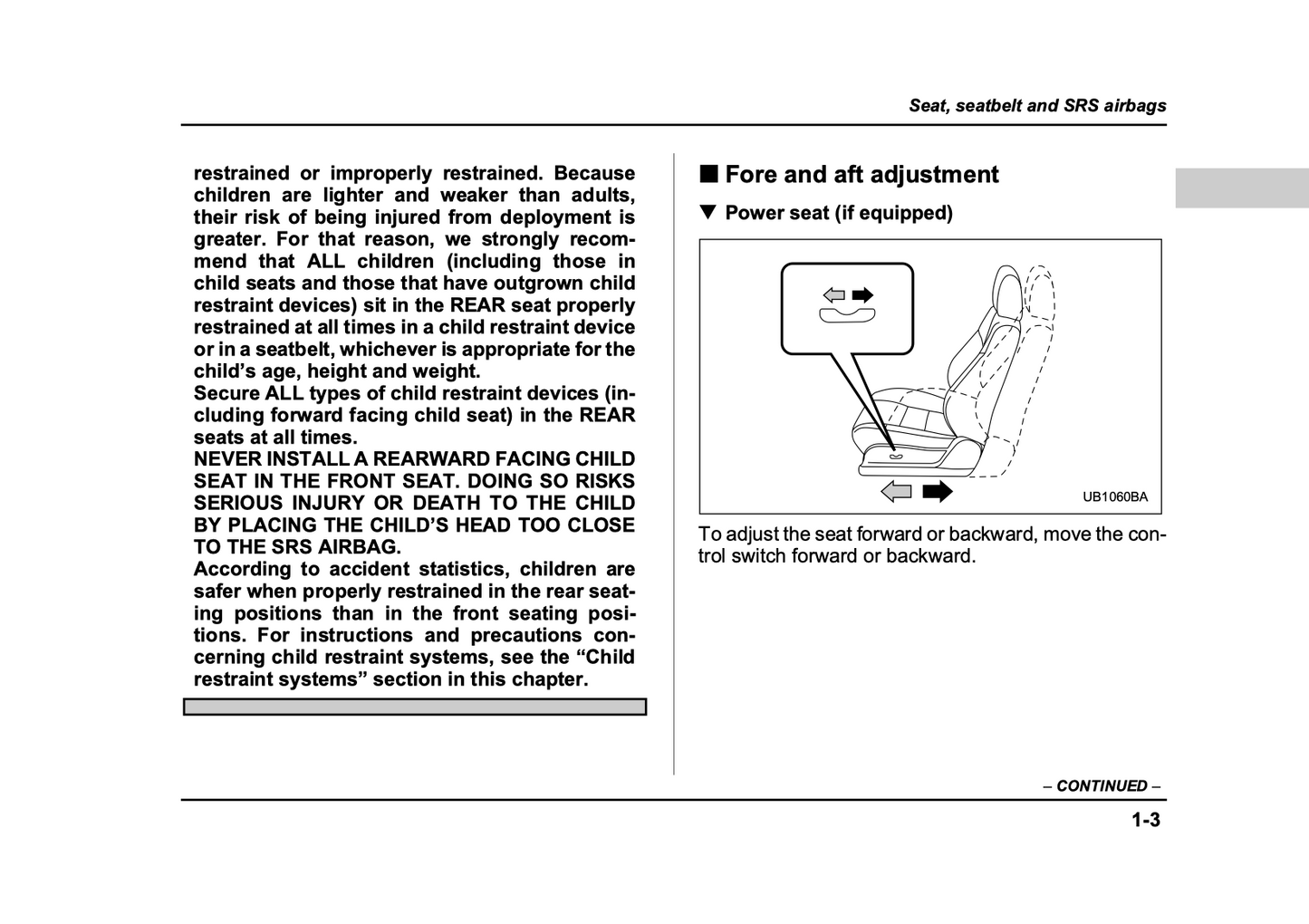 2005 Subaru Baja Owner's Manual | English