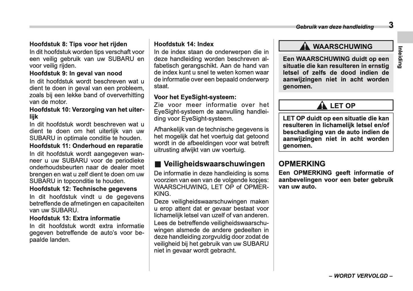 2025 Subaru Forester Bedienungsanleitung | Niederländisch