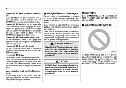 2018 Subaru Legacy/Outback Owner's Manual | Dutch