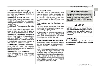 2022 Subaru Outback Owner's Manual | Dutch