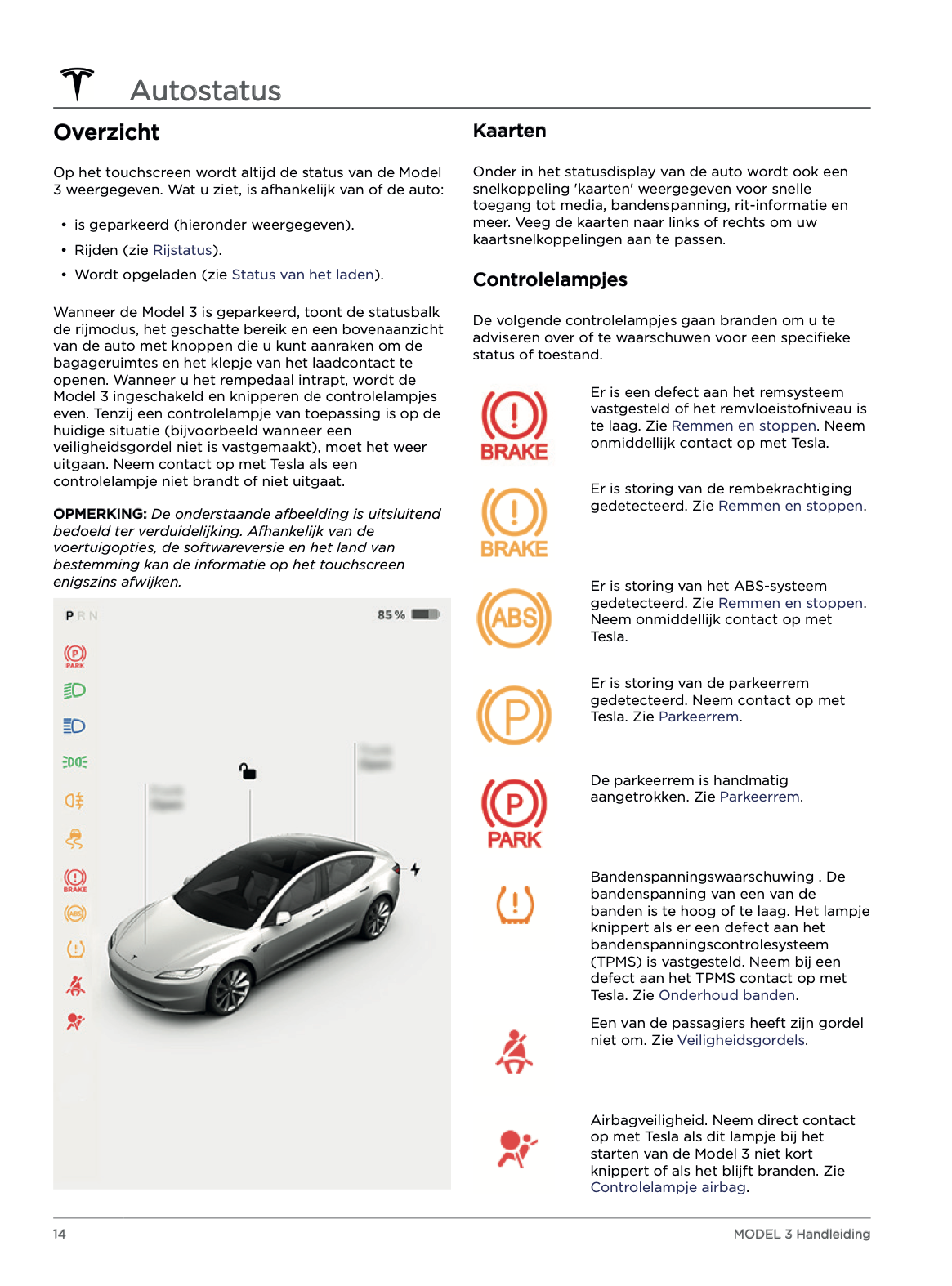 2023-2024 Tesla Model 3 Manuel du propriétaire | Néerlandais